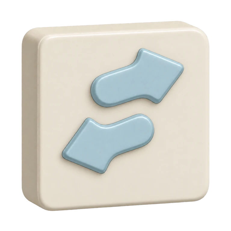 Pale blue STONK arrows sculpted into an ivory plaque